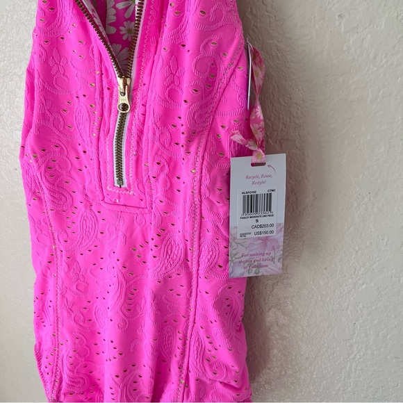 NEW LOVESHACKFANCY X HURLEY - EYELET PAISLEY MODERATE ONE PIECE - Picture 7 of 10